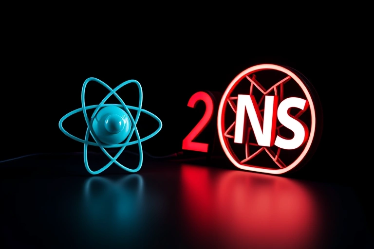 Conceitos visuais relacionados a Frameworks JavaScript e TypeScript Mais Relevantes em 2025: React, Next.js e Além