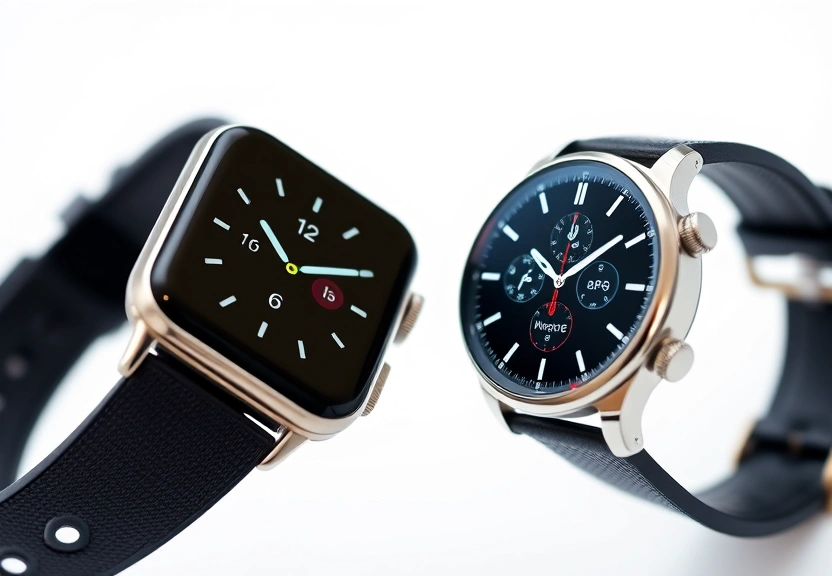 Representação visual: Comparativo de Smartwatches: Apple Watch vs. Samsung Galaxy Watch